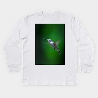 Ruby-throated hummingbird Kids Long Sleeve T-Shirt